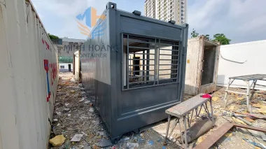 Container Văn Phòng Xám Chia 2 Phòng Kích Thước Theo Yêu Cầu