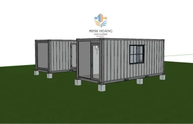 Mẫu thiết kế cụm container nhà ở 3x20 feet khung kính xám