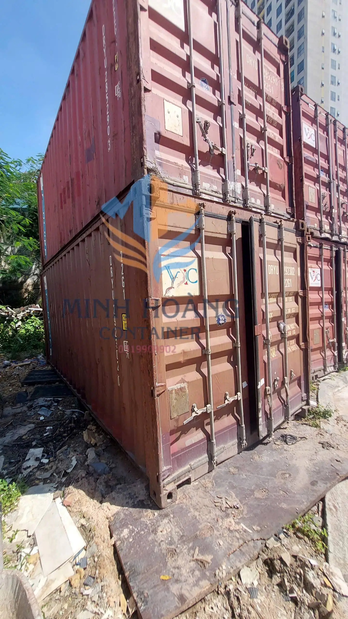 Container Kho 20 Feet Màu Đỏ Cao 2m6 Mẫu 2