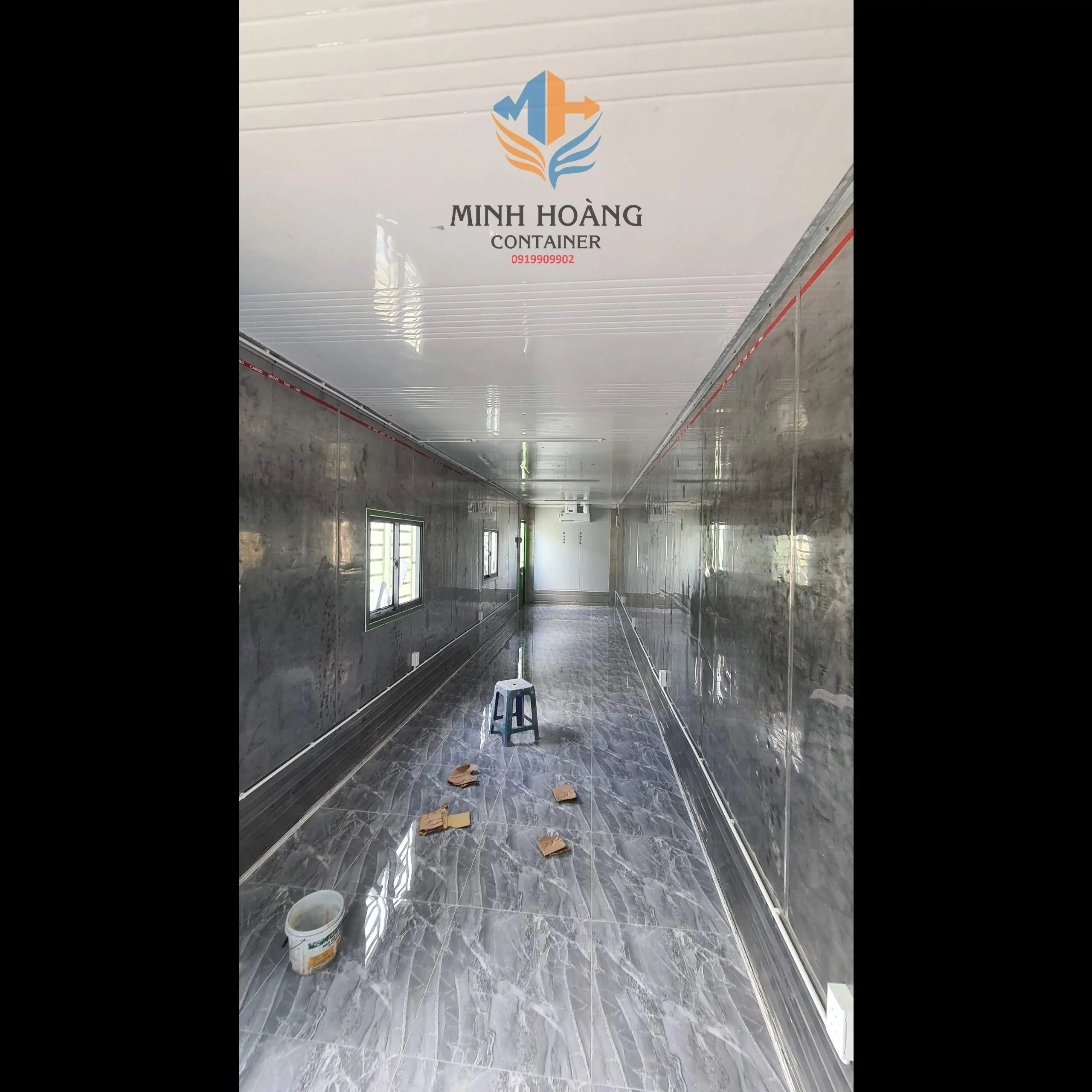 Container Văn Phòng 40 Feet Có Toilet – Giải Pháp Không Gian Làm Việc Lưu Động Tiện Nghi