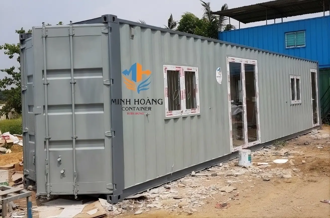 Container nhà ở 40 feet có toilet xám viền đậm - N401