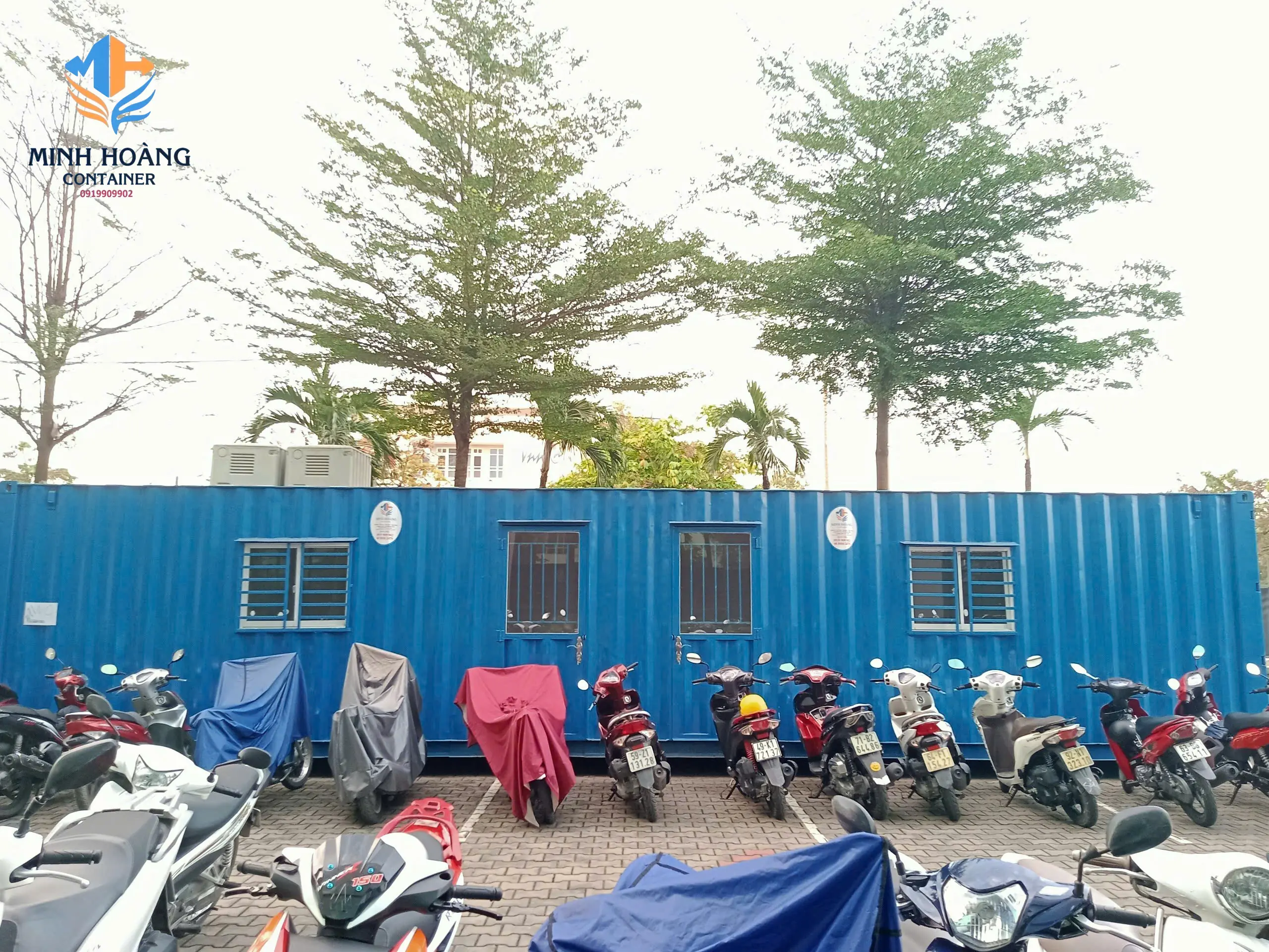 Container Văn Phòng 40 Feet Có Toilet – Giải Pháp Không Gian Làm Việc Lưu Động Tiện Nghi