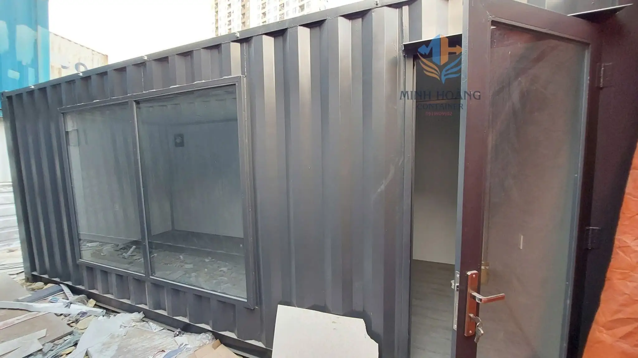 Container Văn Phòng 10 Feet Xám