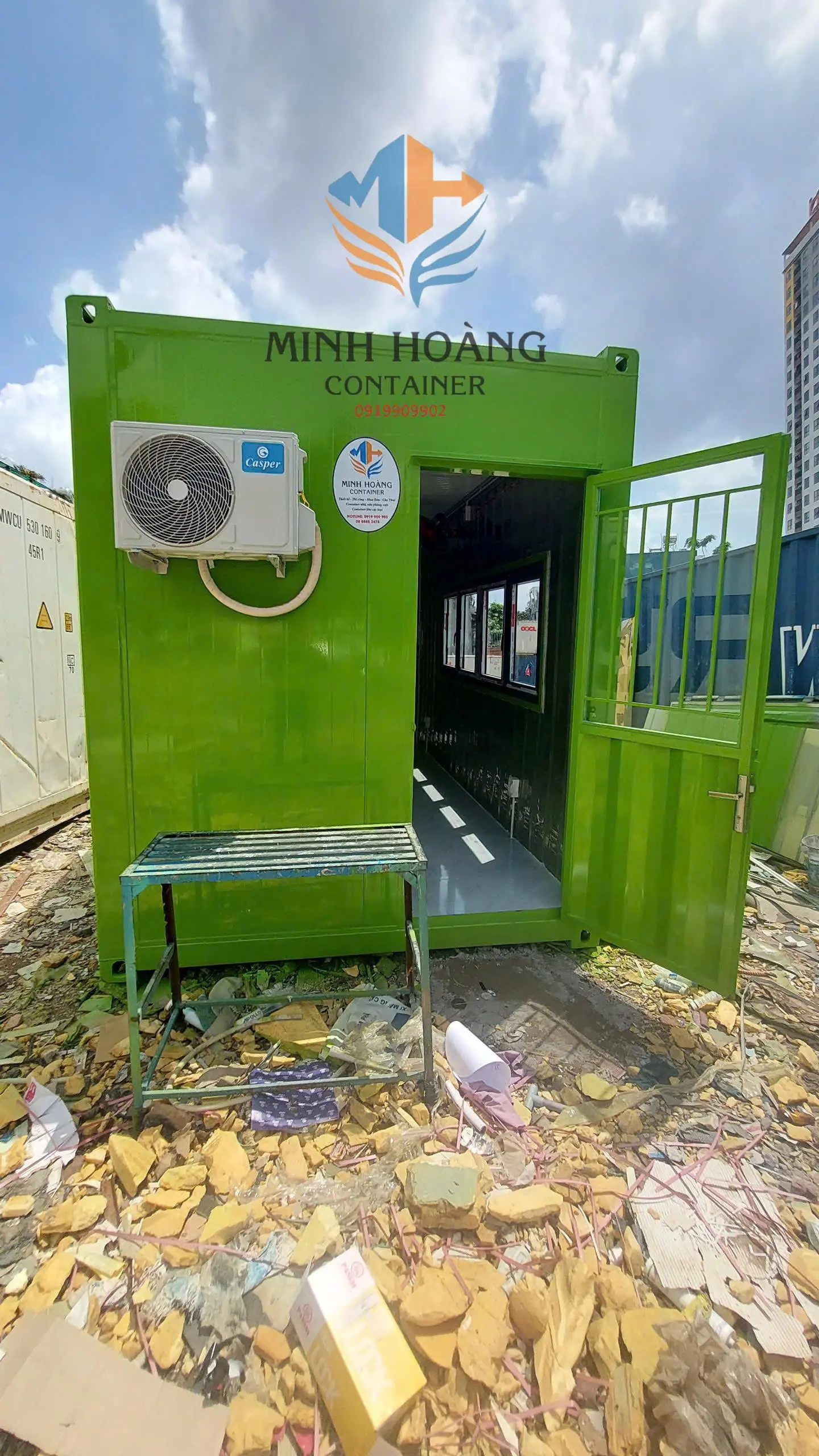 Container Văn Phòng 10 Feet Xám