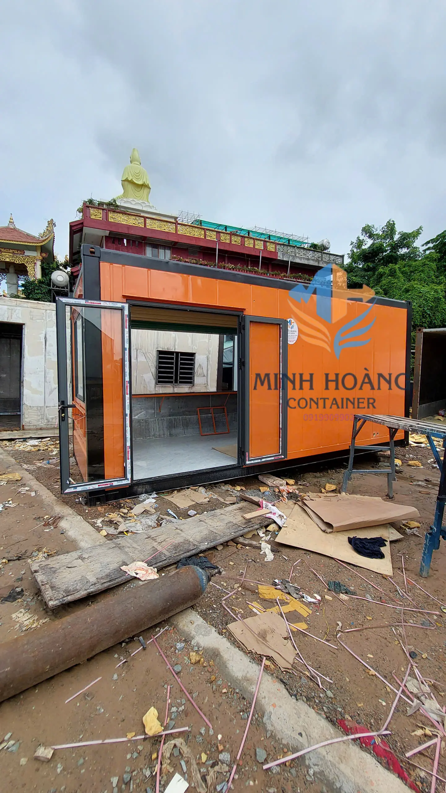 Container Cafe 20 Feet Cam Viền Đen