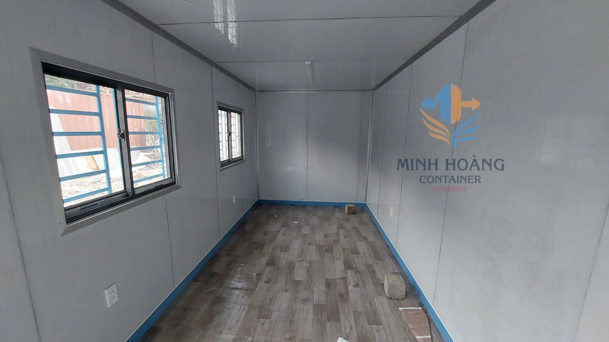 Container Văn Phòng 20 Feet Cam Viền Đen Mẫu 2