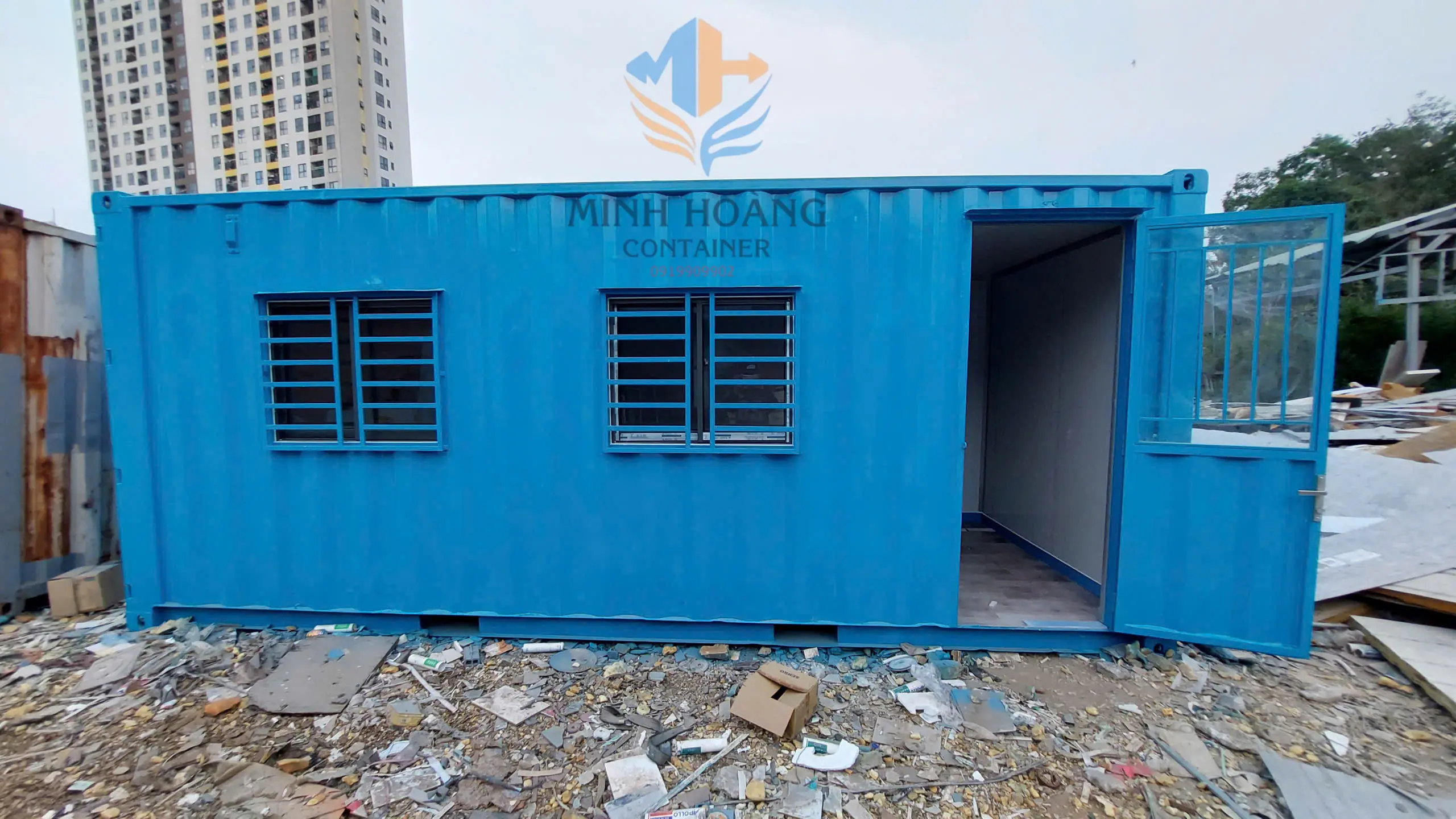 Container Văn Phòng 20 Feet Xanh Dương 