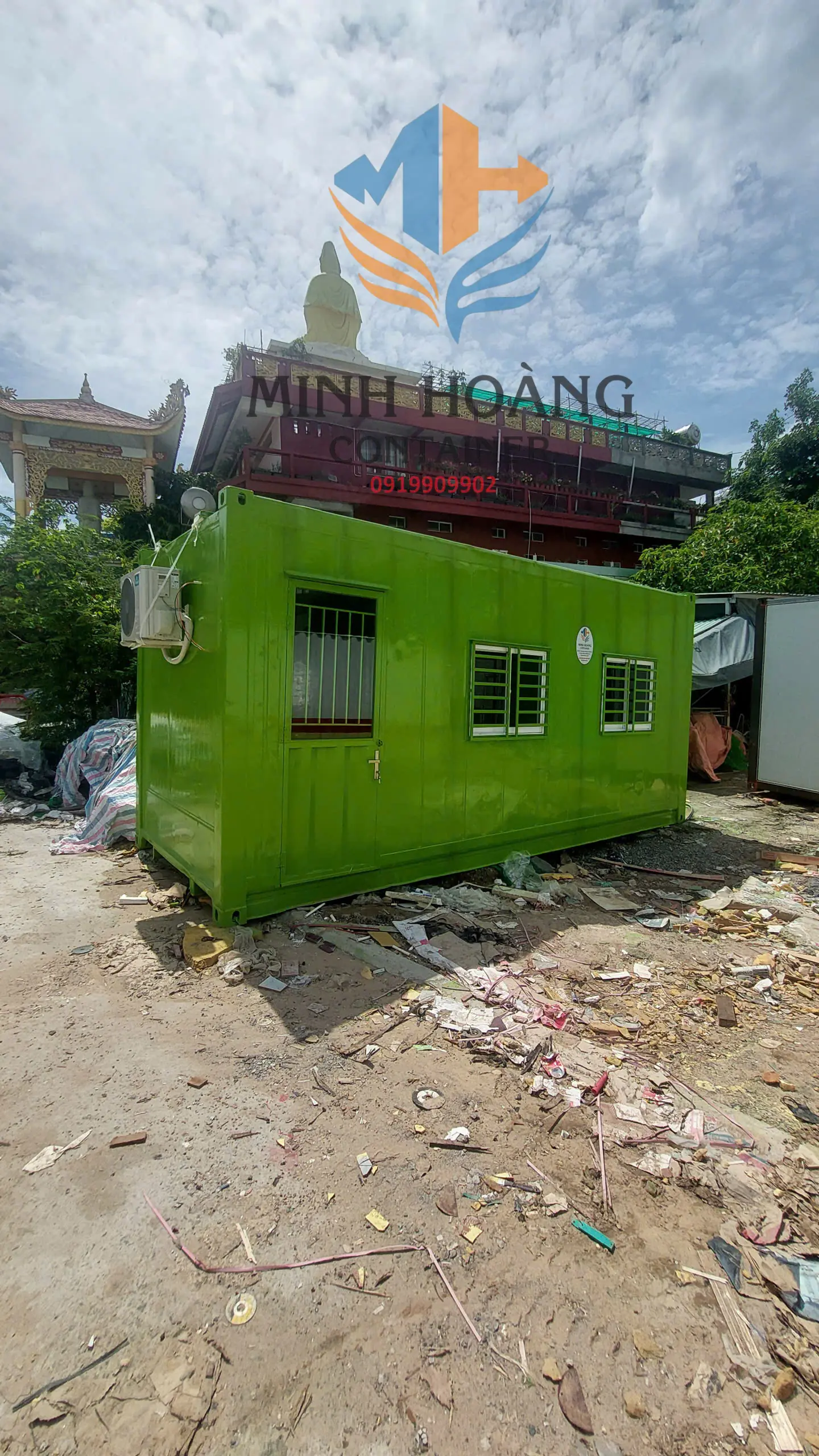Container Văn Phòng 20 Feet Xanh Lá