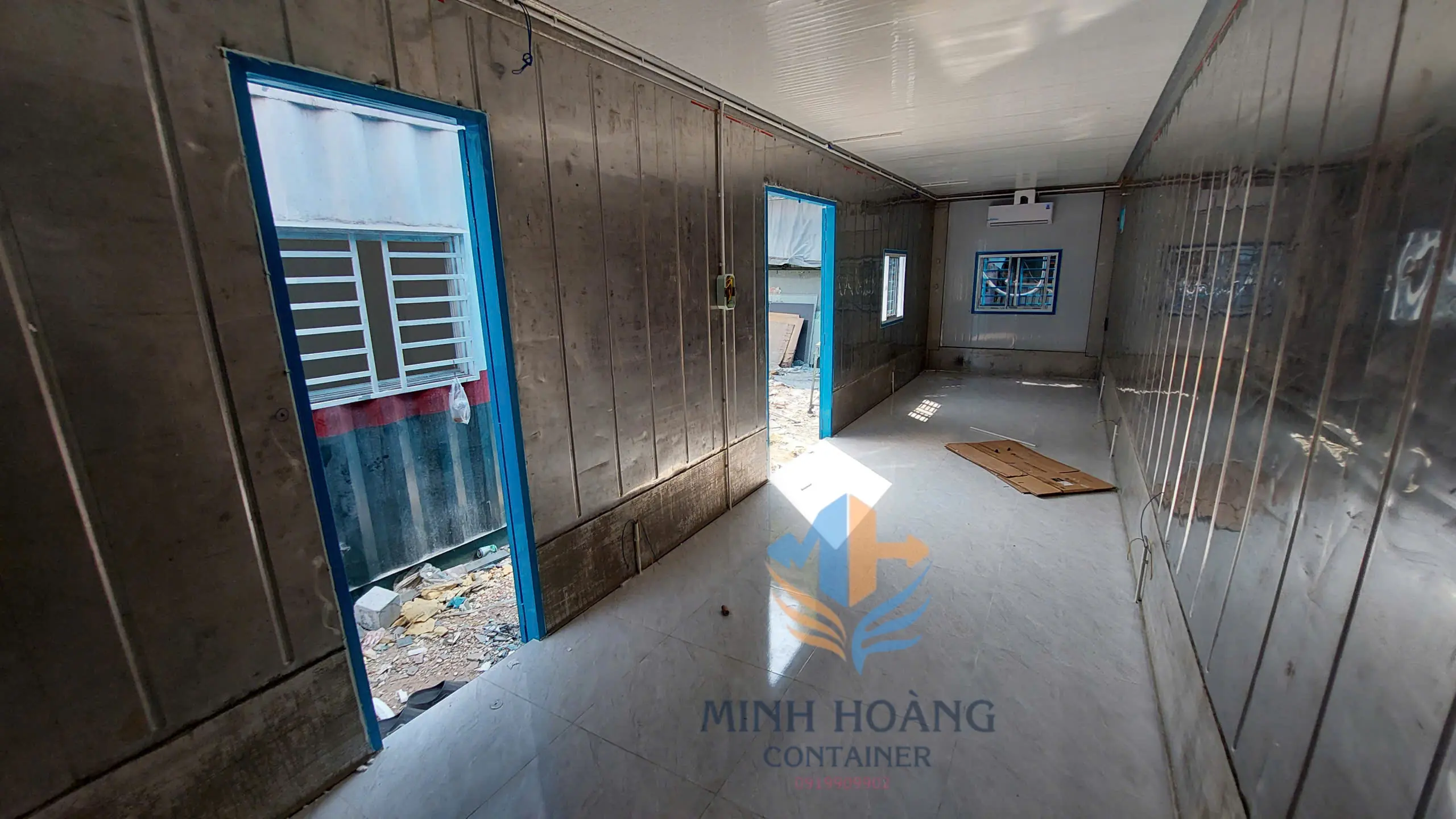 Container Văn Phòng 10 Feet Xanh Navy 
